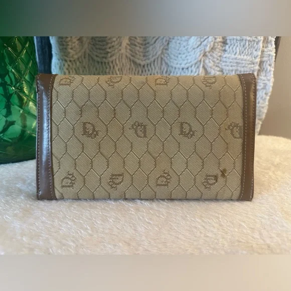 1980’s Vintage Dior Honeycomb Kiss Lock Long Wallet - Picture 4 of 9